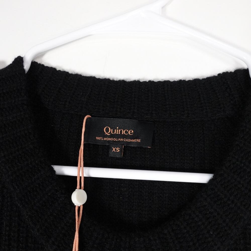 NWT Quince Mongolian Cashmere Fisherman Crewneck Sweater Womens XS Pullover 3347 - Picture 7 of 9